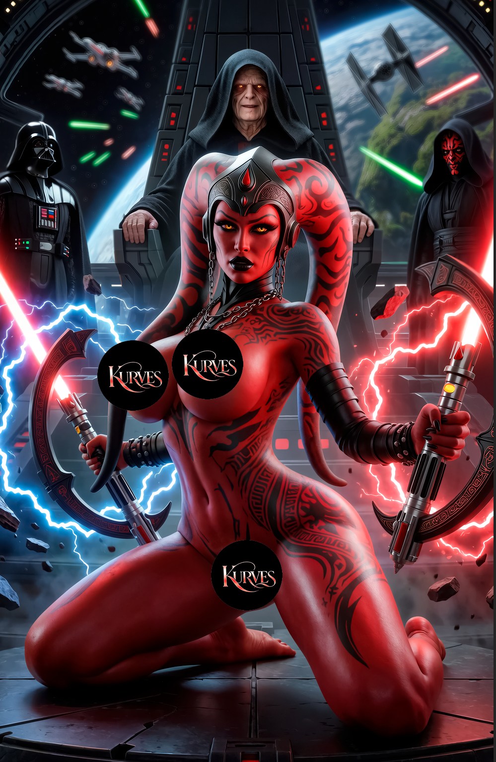 DARTH TALON V7  | VIRGIN NOTI | SINGLE COVER PRINT| KURVES COMICS