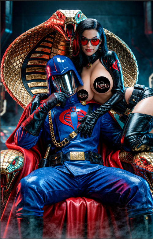 BARONESS & COBRA COMMANDER | VIRGIN NOTI OR NICE | SINGLE COVER PRINT| KURVES COMICS