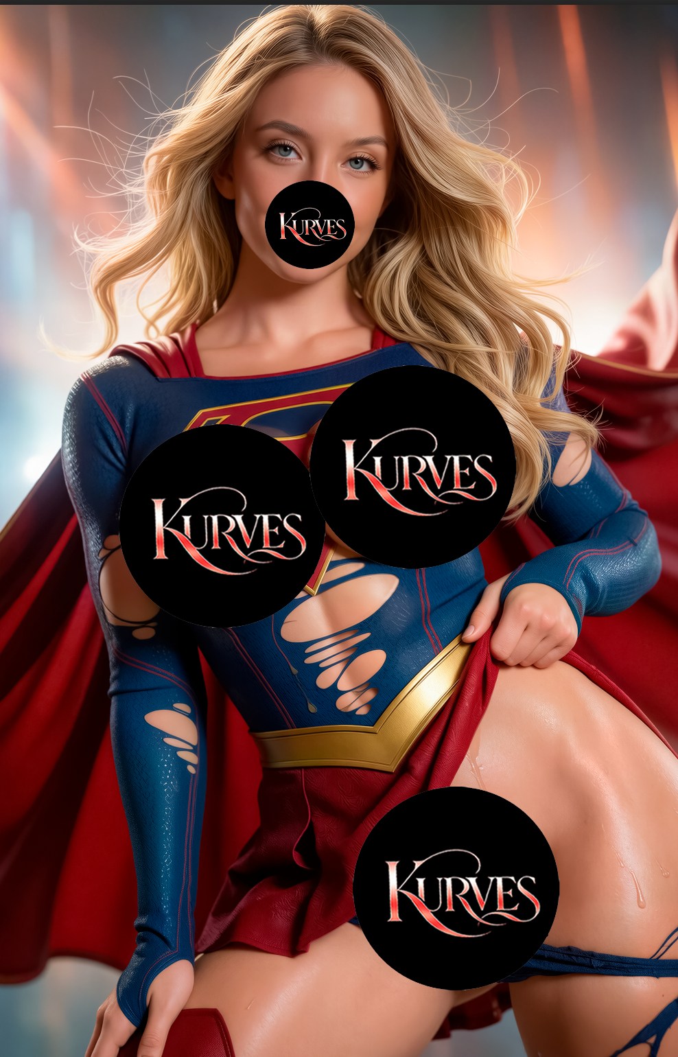 SYDNEY SUPERGIRL | VIRGIN NOTI | SINGLE COVER PRINT| KURVES COMICS (Copy) (Copy) (Copy)