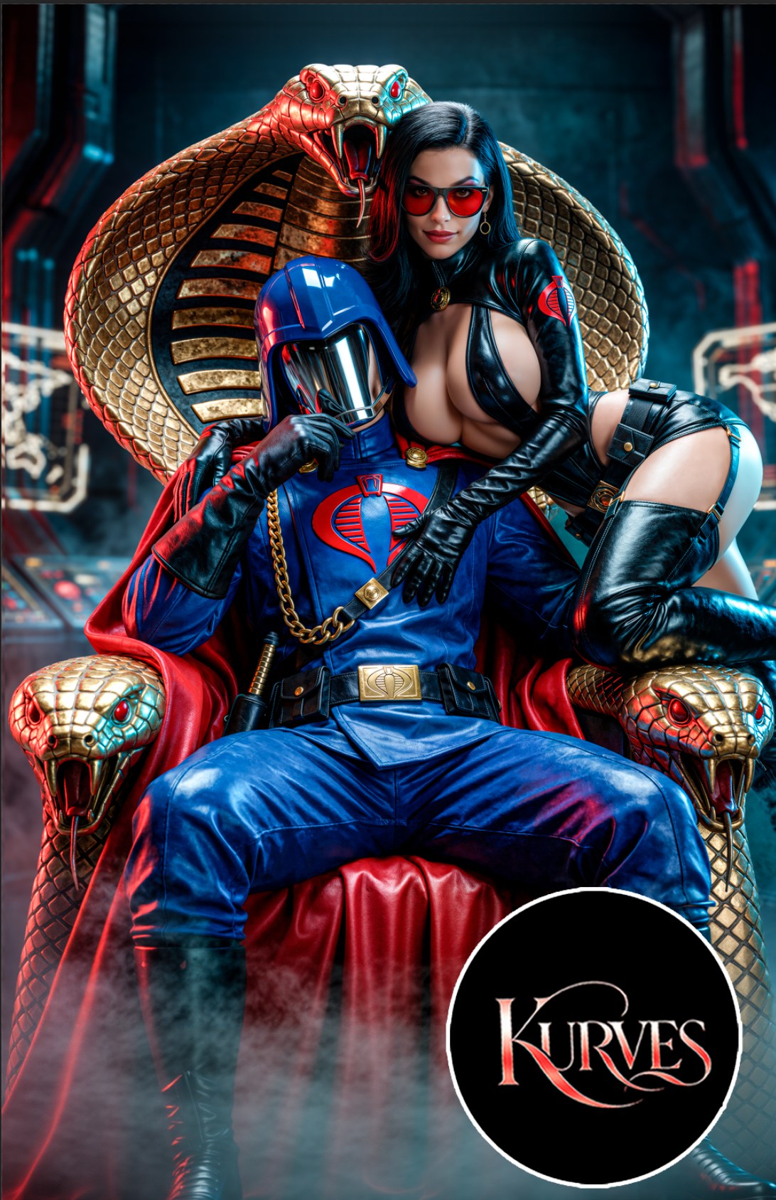 BARONESS & COBRA COMMANDER | VIRGIN NICE | SINGLE COVER PRINT| KURVES COMICS