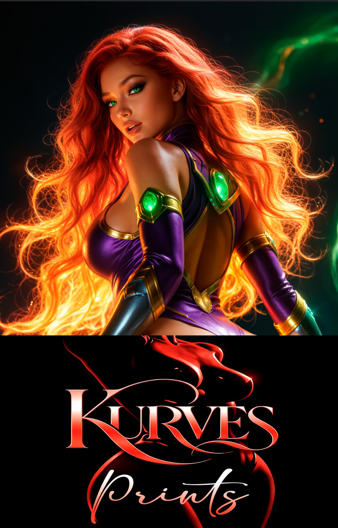 STARFIRE  NAUGHTY or NICE  | SINGLE COVER PRINT| KURVES COMICS