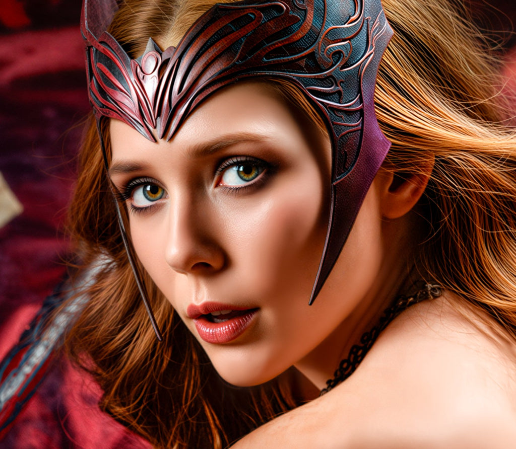 SCARLET WITCH LAYING ON BED NOTI Metal Sign Wall Art 14" x 11"