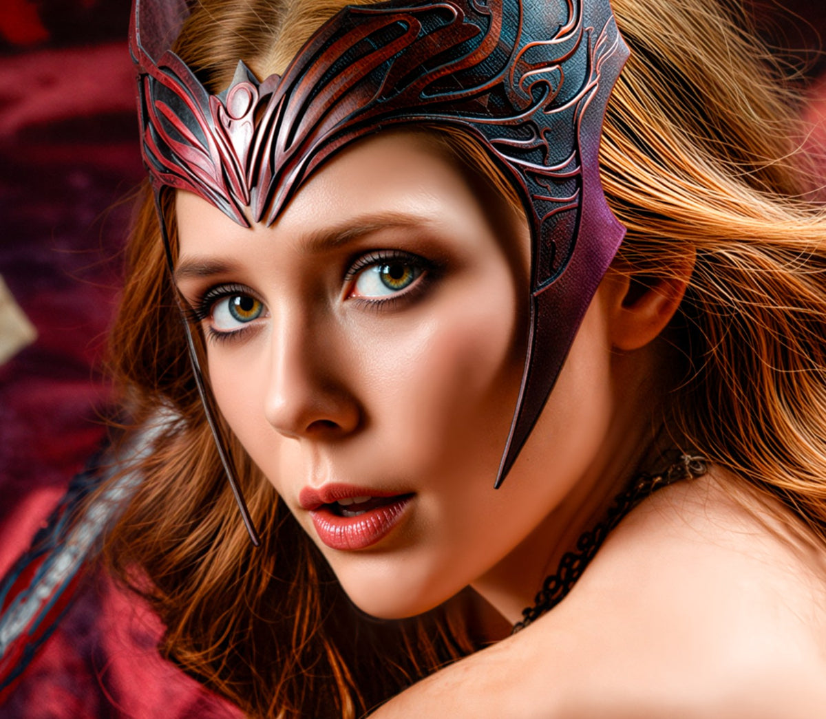 SCARLET WITCH LAYING ON BED V6 | VIRGIN NOTI| SINGLE COVER PRINT| KURVES COMICS