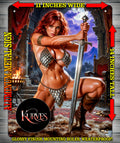 RED SONJA WITH SWORD NICE Metal Sign Wall Art 14" x 11"