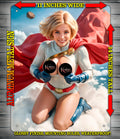 POWER GIRL V2 NOTI Metal Sign Wall Art 14" x 11"