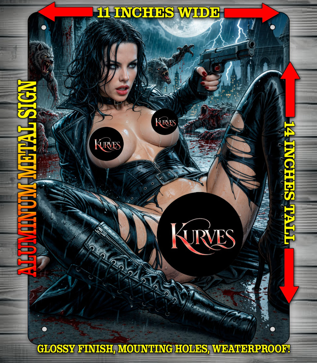 SELENE COMIC BOOK COVER VAMPIRE V2 NOTI Metal Sign Wall Art 14" x 11"