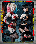 HARLEY QUINN & WEDNESDAY NOTI OR NICE Metal Sign Wall Art 14" x 11"