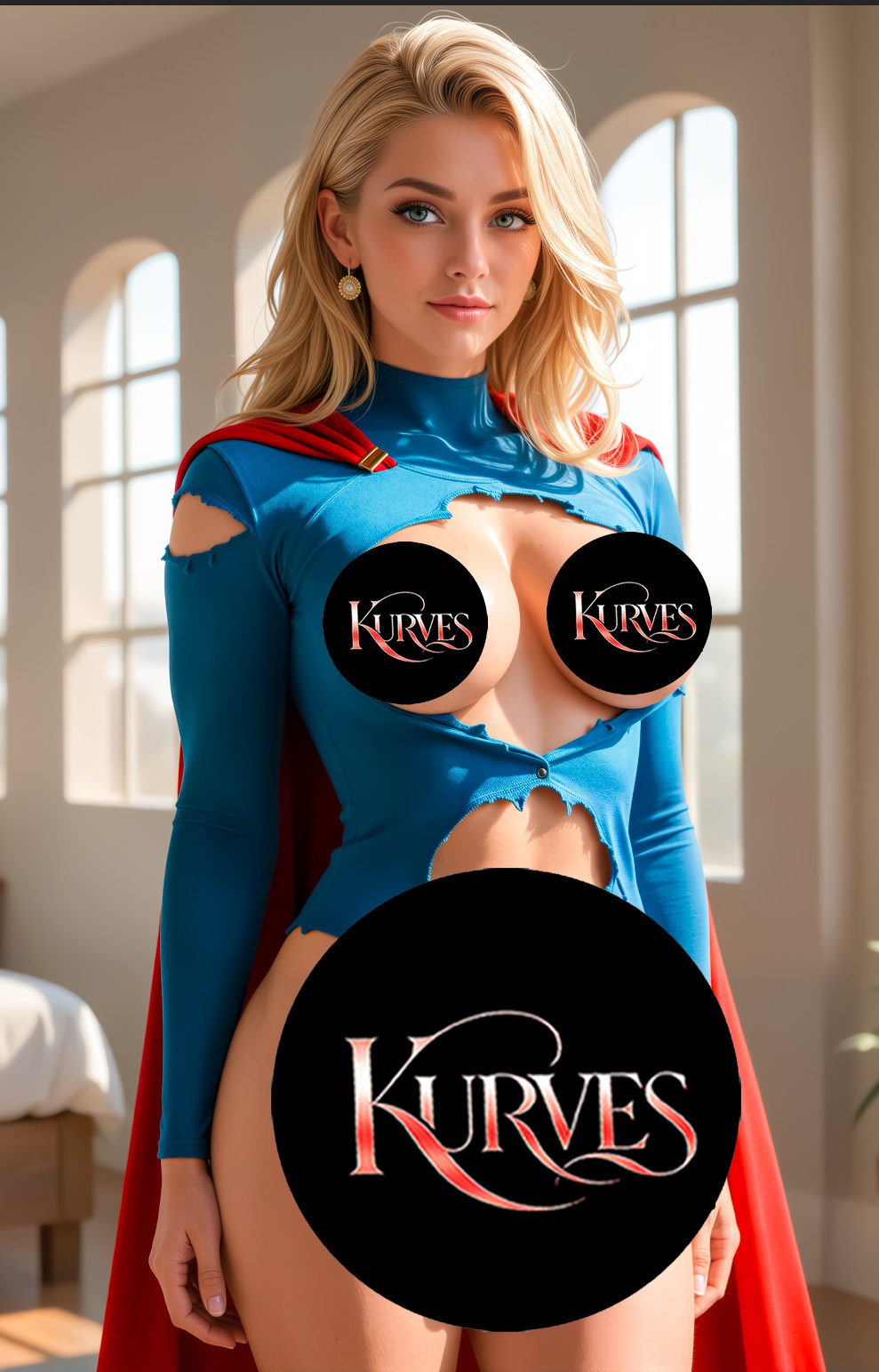 SUPERGIRL V8 | VIRGIN NOTI| SINGLE COVER PRINT| KURVES COMICS