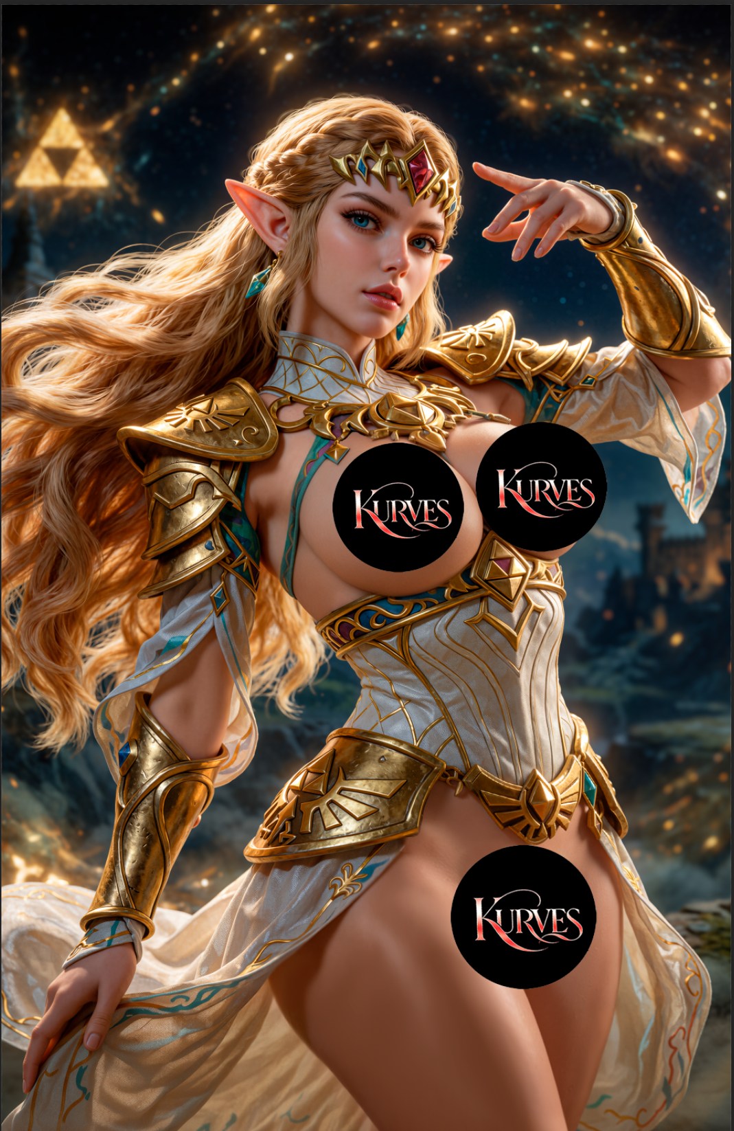 ZELDA | VIRGIN NOTI | SINGLE COVER PRINT| KURVES COMICS