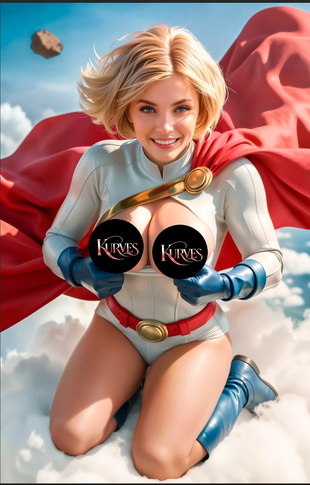 POWER GIRL V2  | NOTI | SINGLE COVER PRINT| KURVES COMICS
