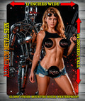 SARAH CONNOR TERMINATOR COSPLAY NOTI Metal Sign Wall Art 14" x 11"