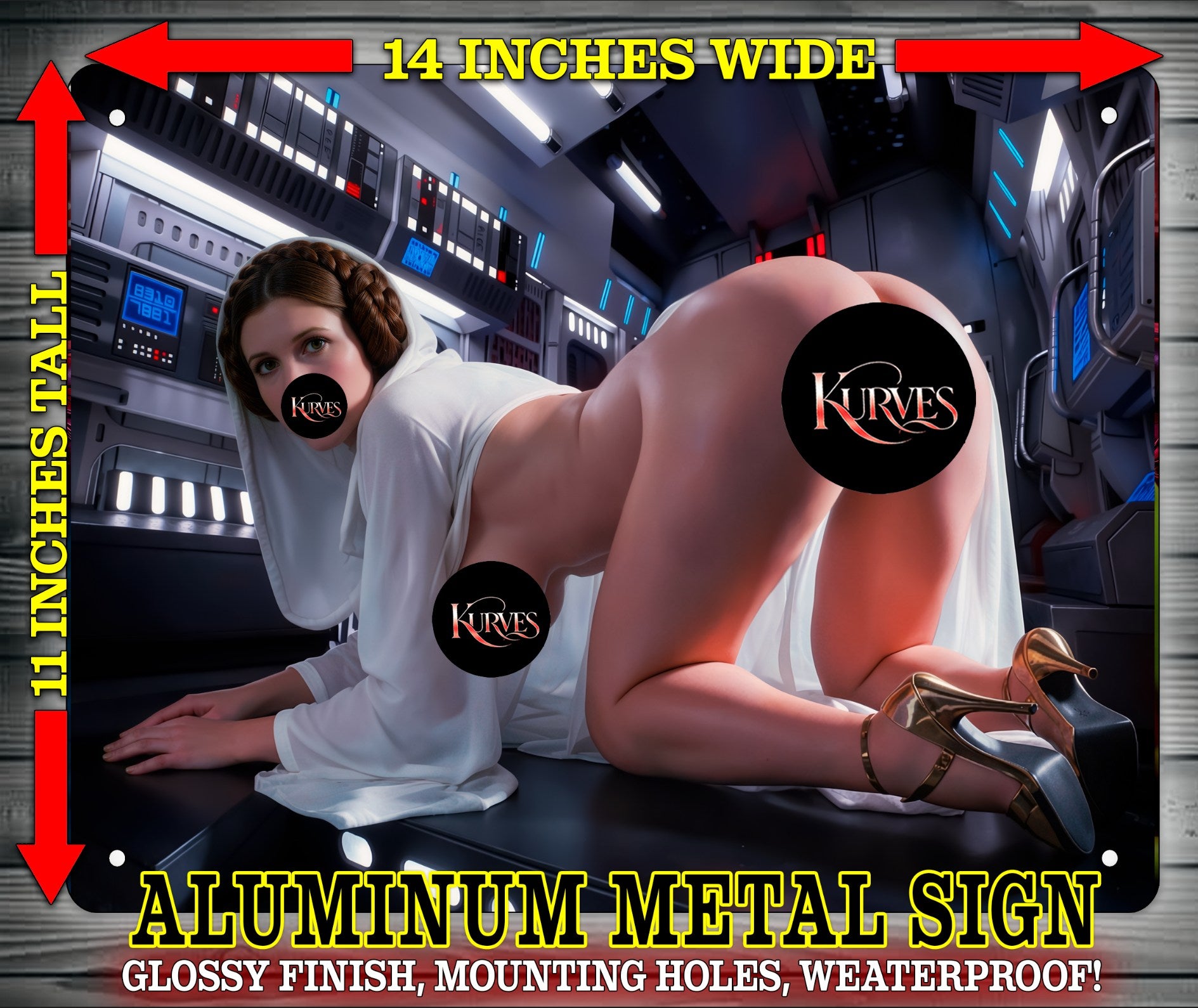 LEIA NOTI Metal Sign Wall Art 14" x 11"