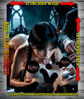 WEDNESDAY & MORTICIA V2 PLEASURE NOTI Metal Sign Wall Art 14" x 11"