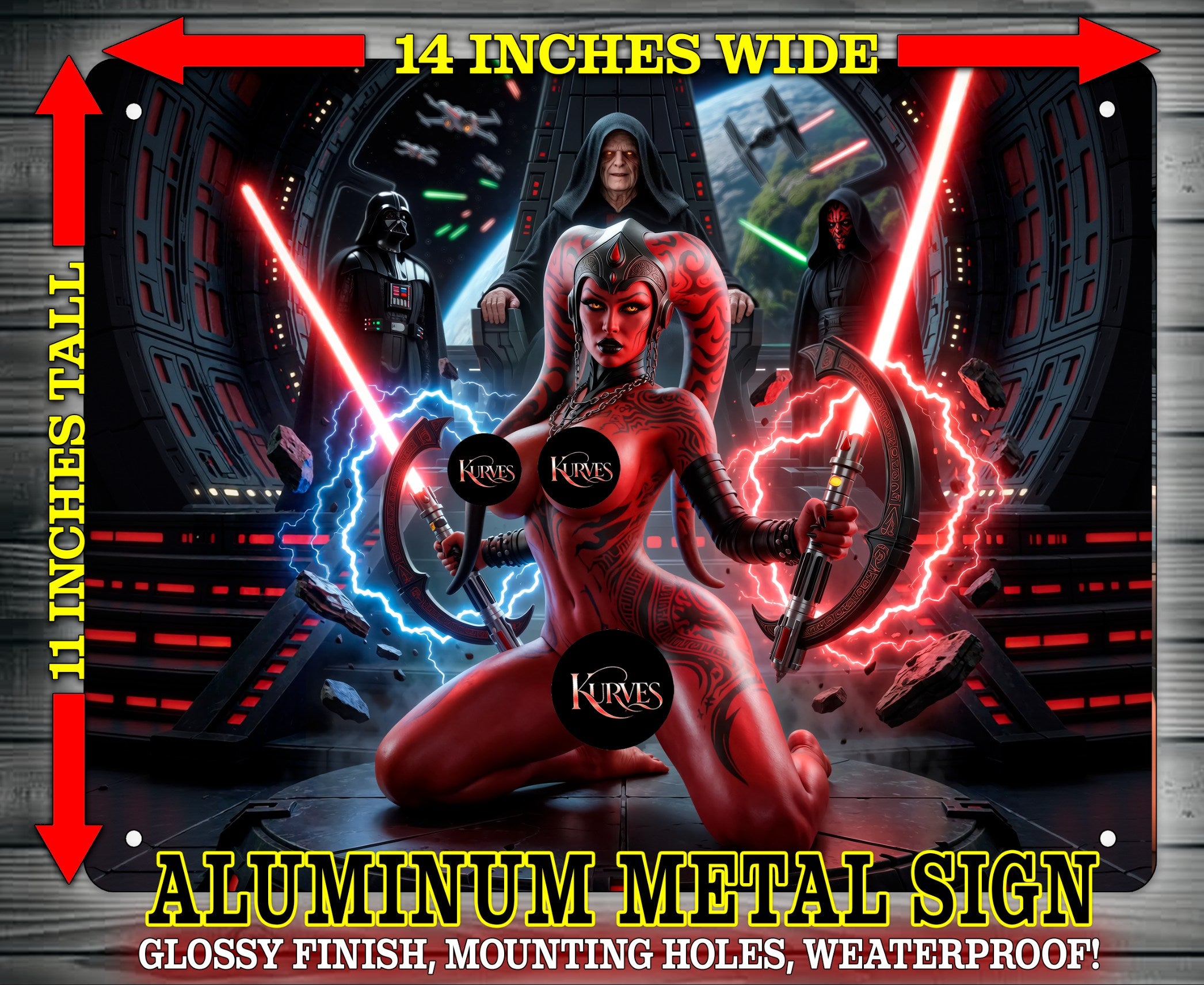 DARTH TALON V4 NOTI Metal Sign Wall Art 14" x 11"