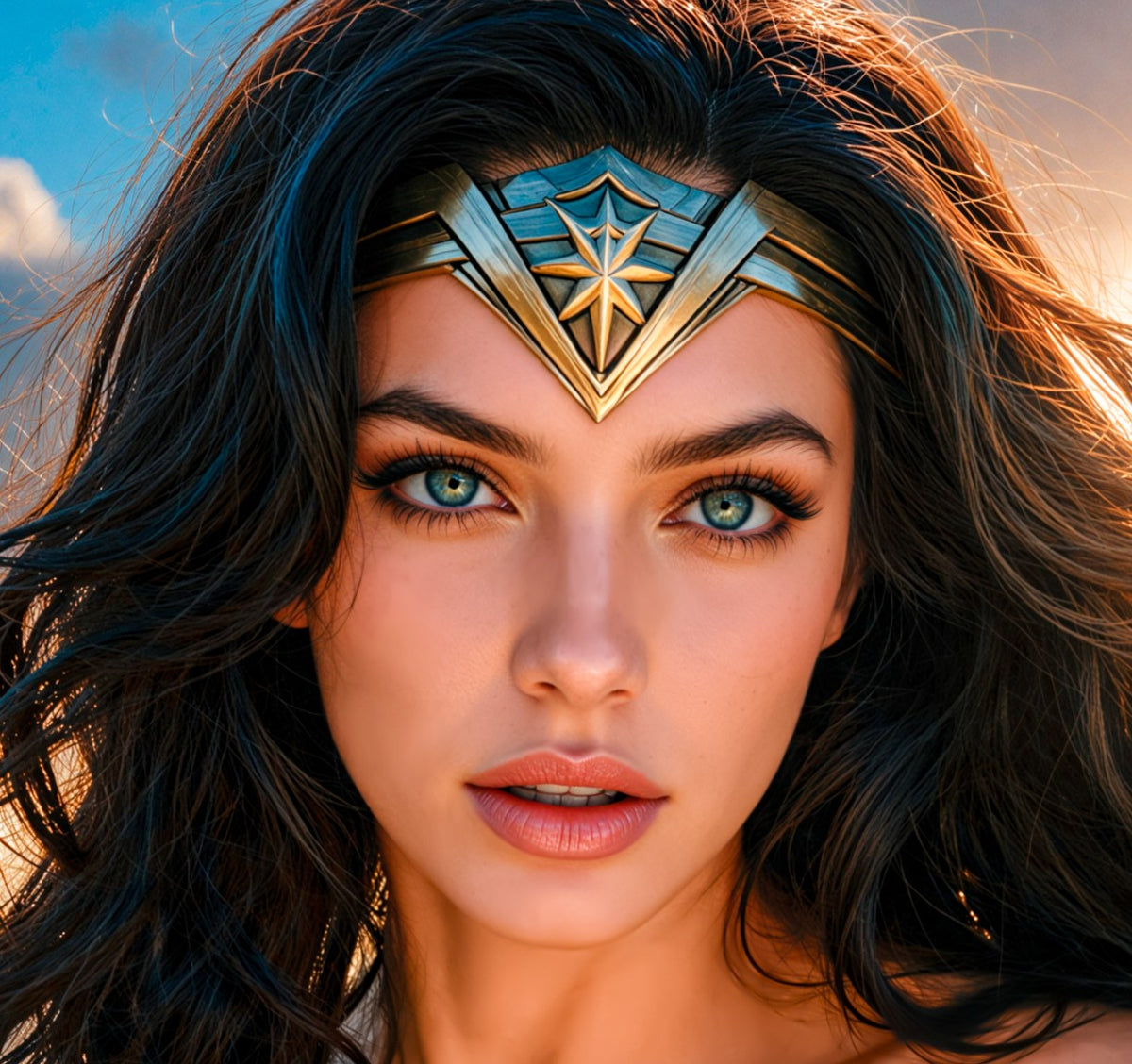 WONDER WOMAN NOTI or NICE Metal Sign Wall Art 14" x 11"