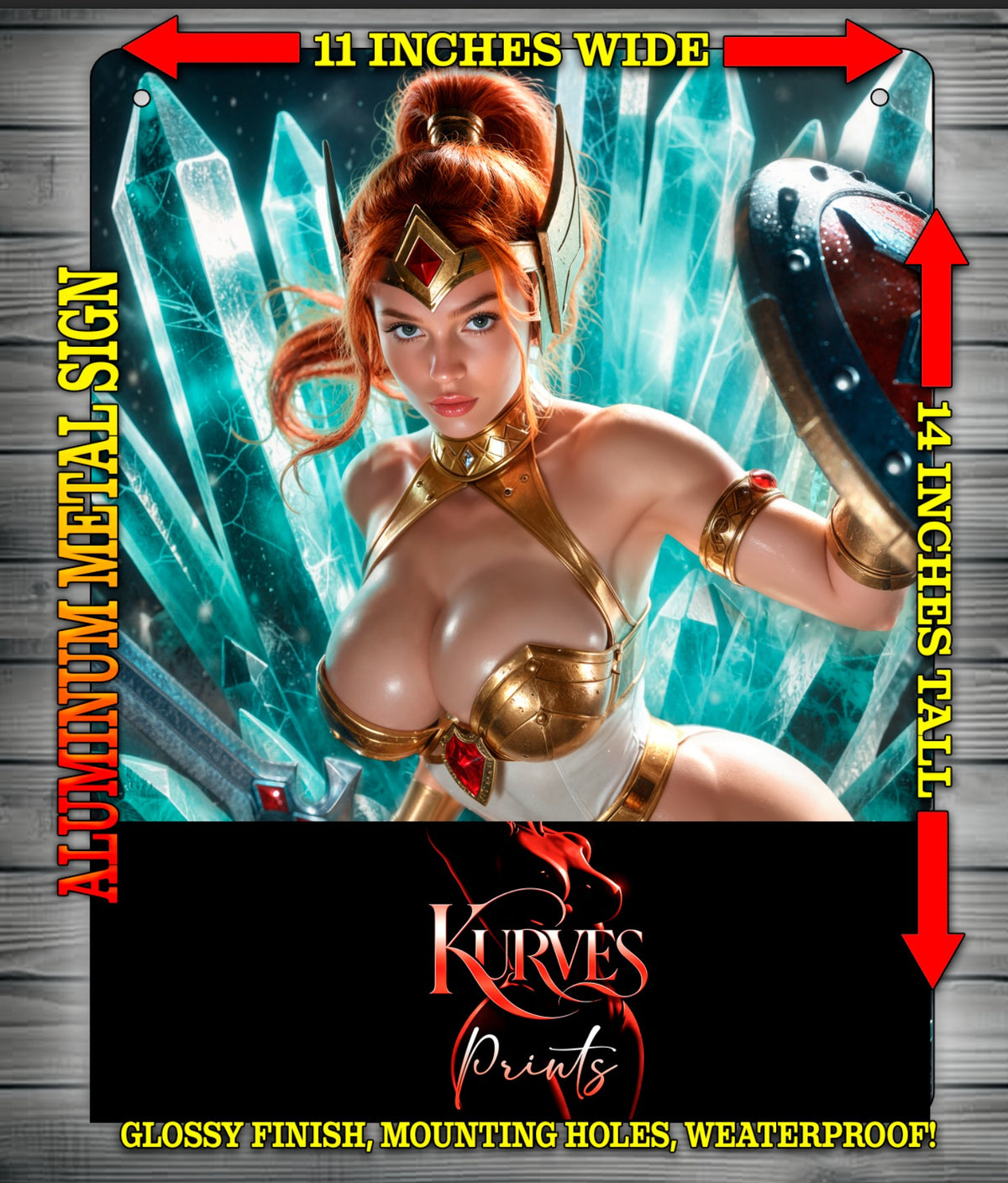 TEELA NT or NICE Metal Sign Wall Art 14" x 11"