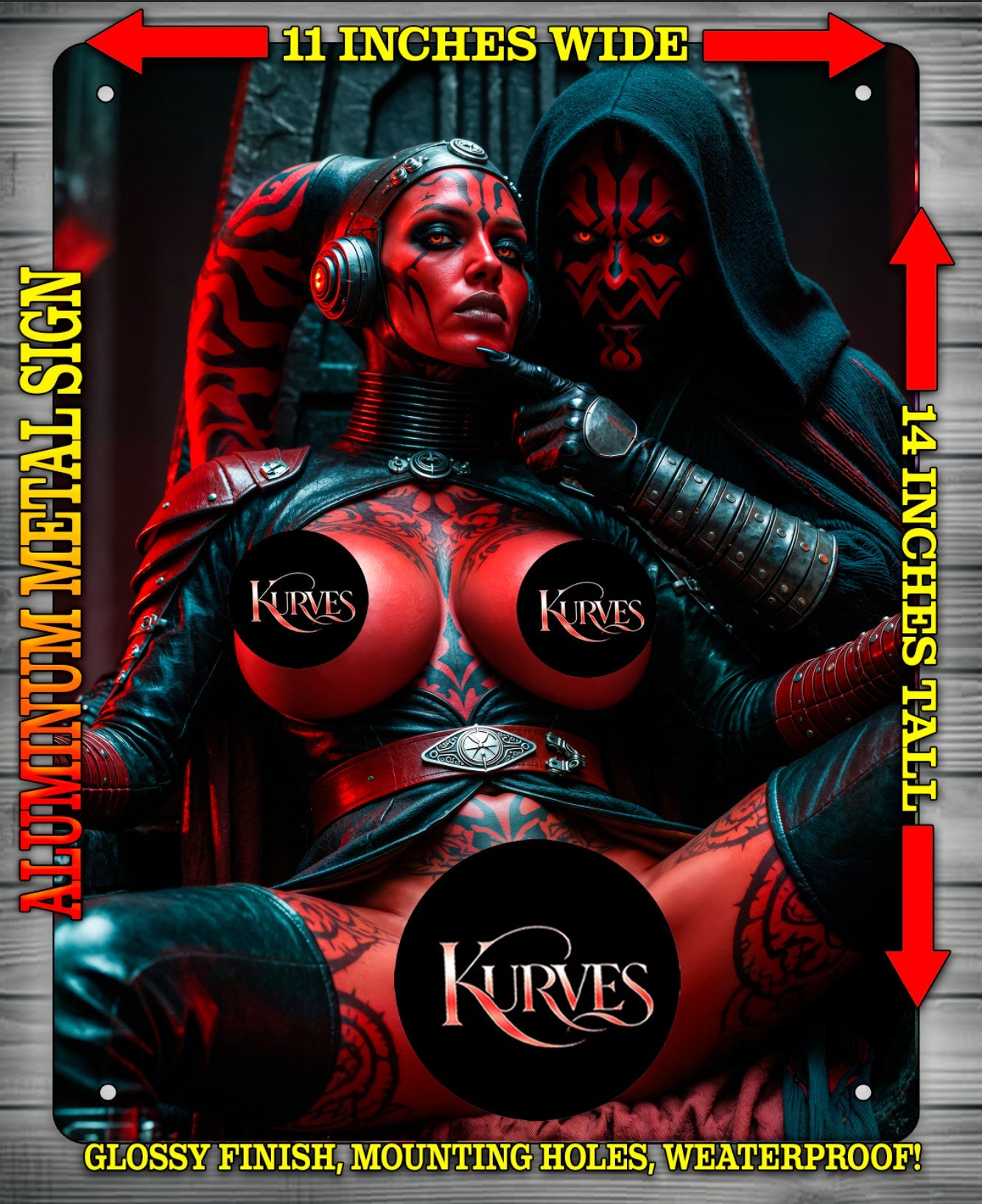 DARTH TALON & MAUL  Metal Sign Wall Art 14" x 11"