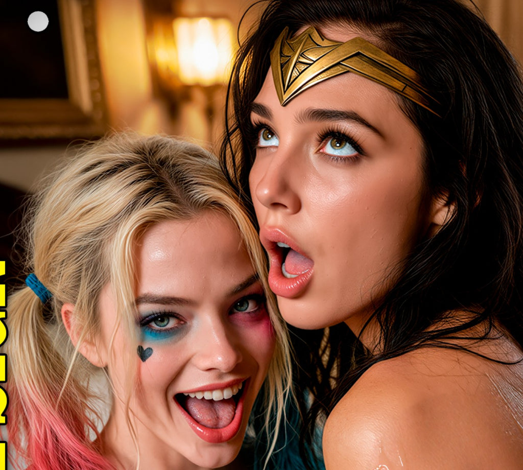 HARLEY QUINN & WONDER WOMAN V9 NOTI  Metal Sign Wall Art 14" x 11"