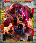 PSYLOCKE AND JUGGERNAUT NOTI Metal Sign Wall Art 14" x 11"