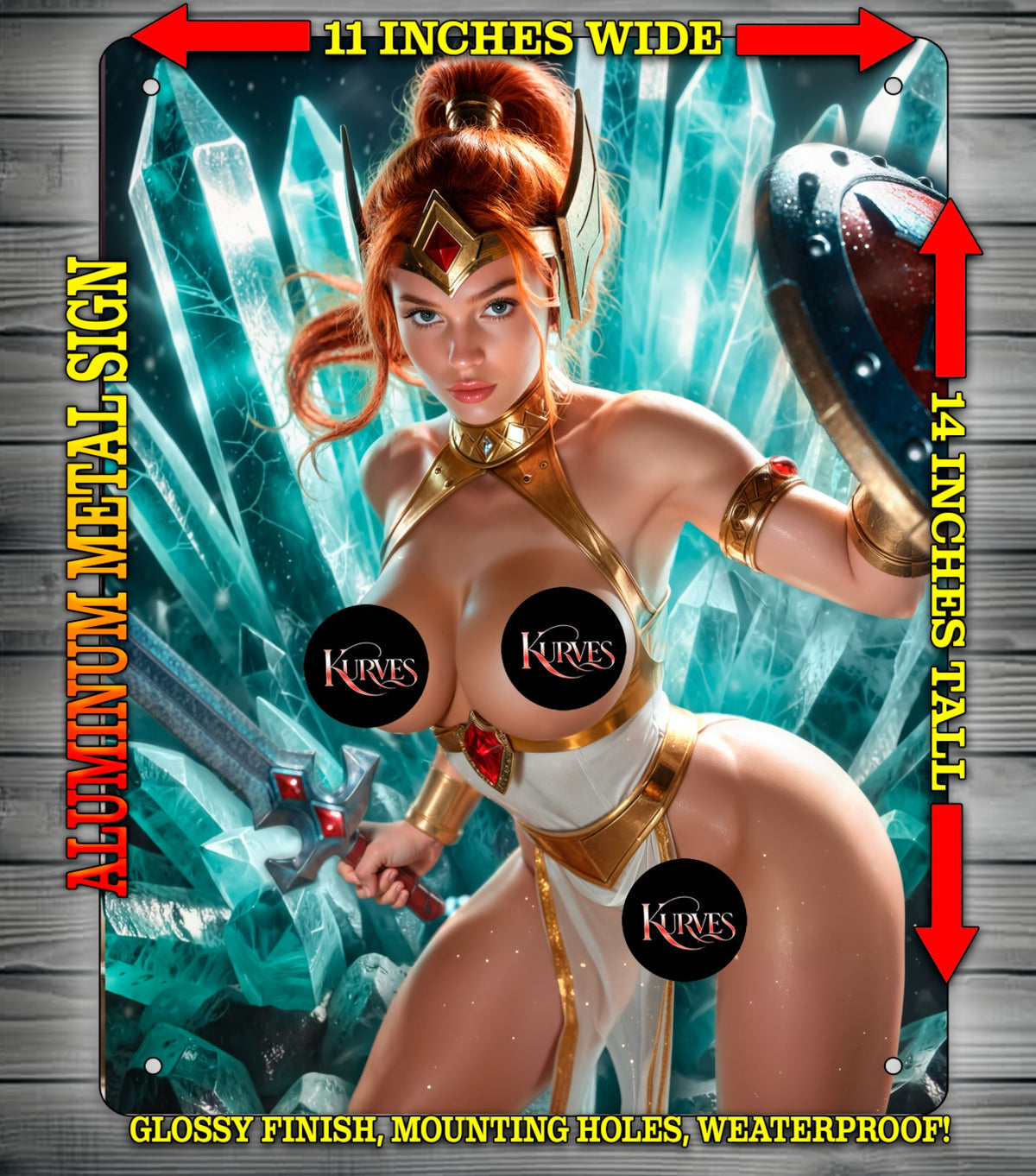 TEELA NOTI  Metal Sign Wall Art 14" x 11"