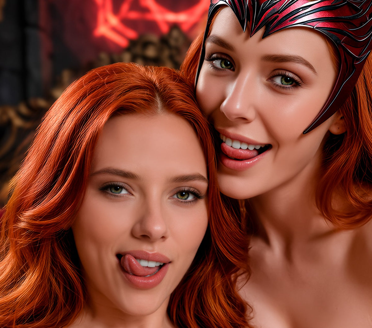 BLACK WIDOW MEETS SCARLET WITCH V3 | VIRGIN NOTI| SINGLE COVER PRINT| KURVES COMICS