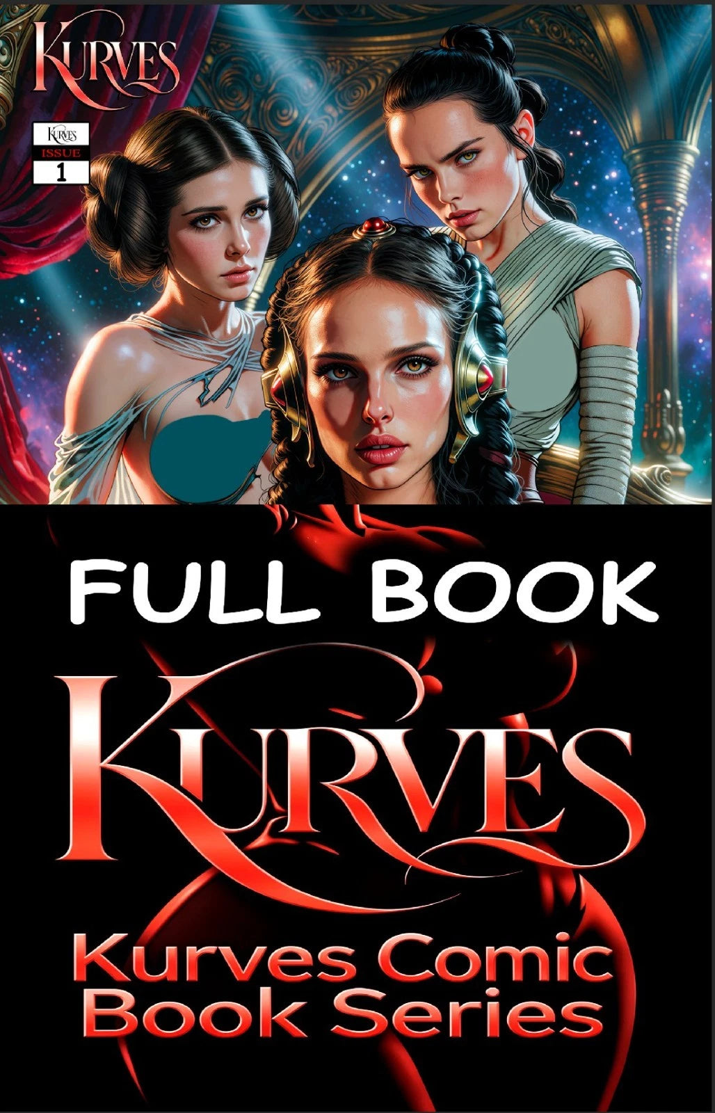 LEIA - REY - PADME | NT| DOUBLE COVER FULL BOOK | Ltd 100 | KURVES COMICS