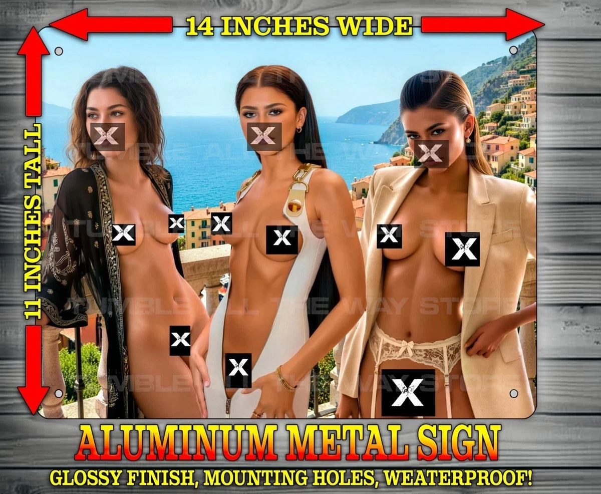 Zen D Aya Mary Jane V3 NOTI Metal Sign Art 14 x 11